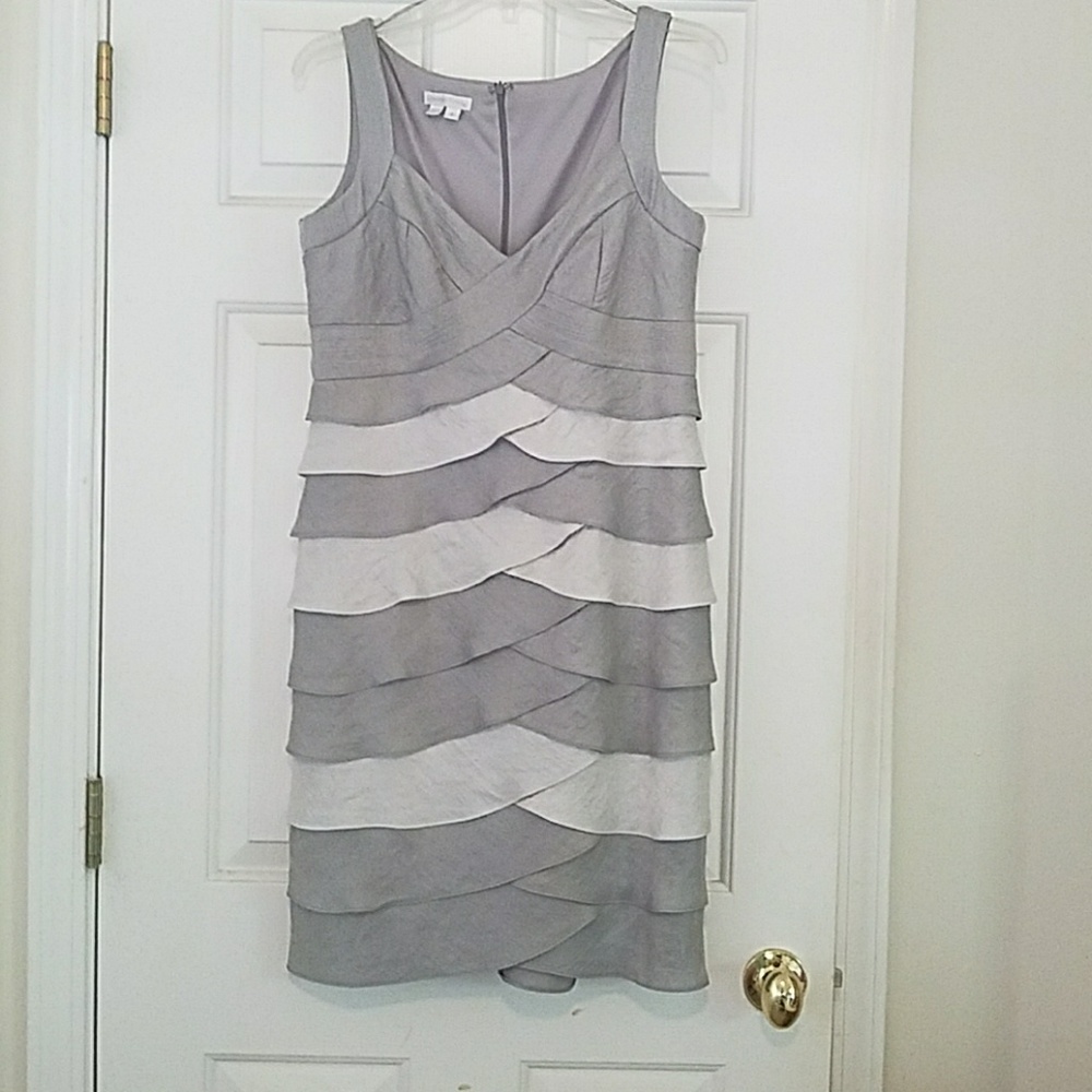 London Times Bandage Dress, Grey/Silver